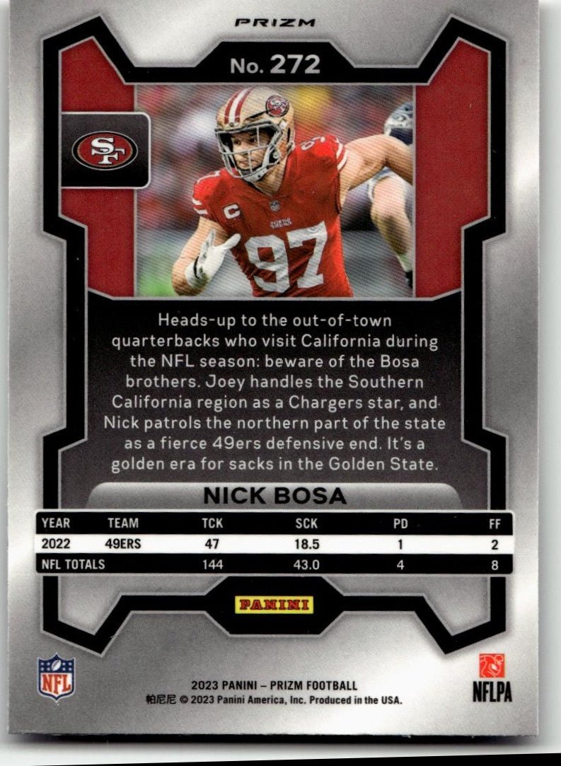 2023 Panini Prizm #272 Nick Bosa Red White and Blue - ChronicCards