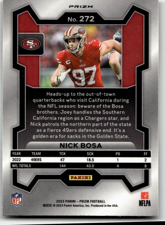 2023 Panini Prizm #272 Nick Bosa Red White and Blue - ChronicCards