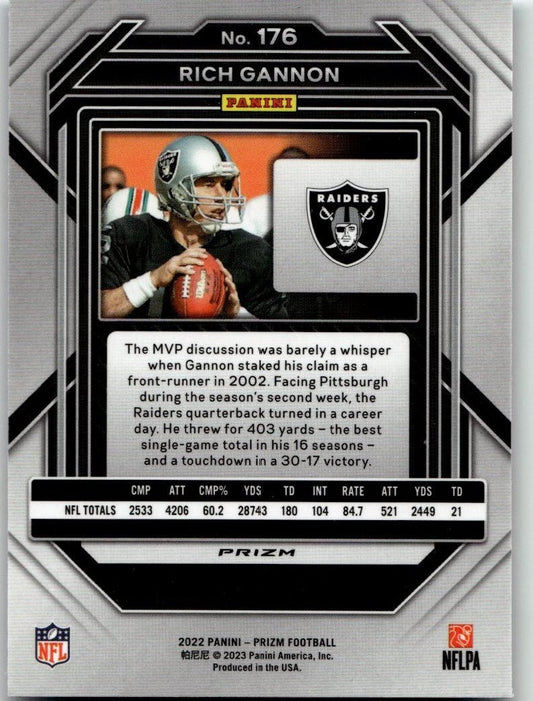 2022 Panini Prizm #176 Rich Gannon Blue - ChronicCards