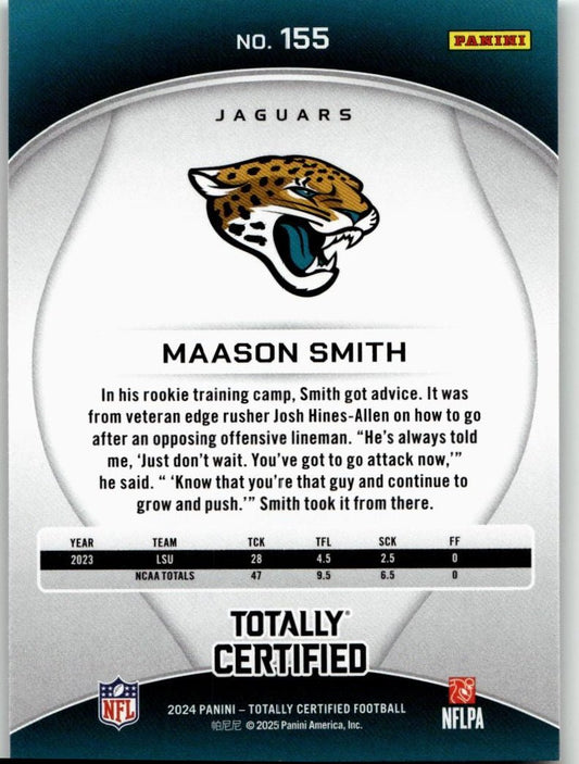2024 Panini 2024 Panini Totally Certified Football 155 Maason Smith - ChronicCards