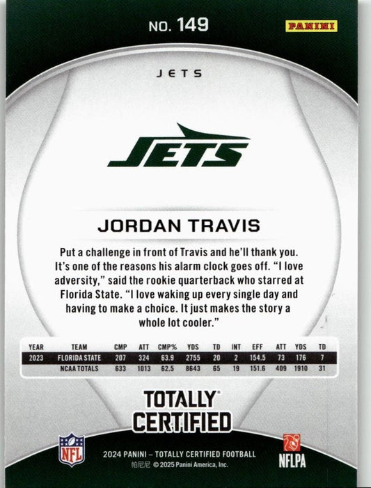 2024 Panini Totally Certified 149 Jordan Travis - ChronicCards