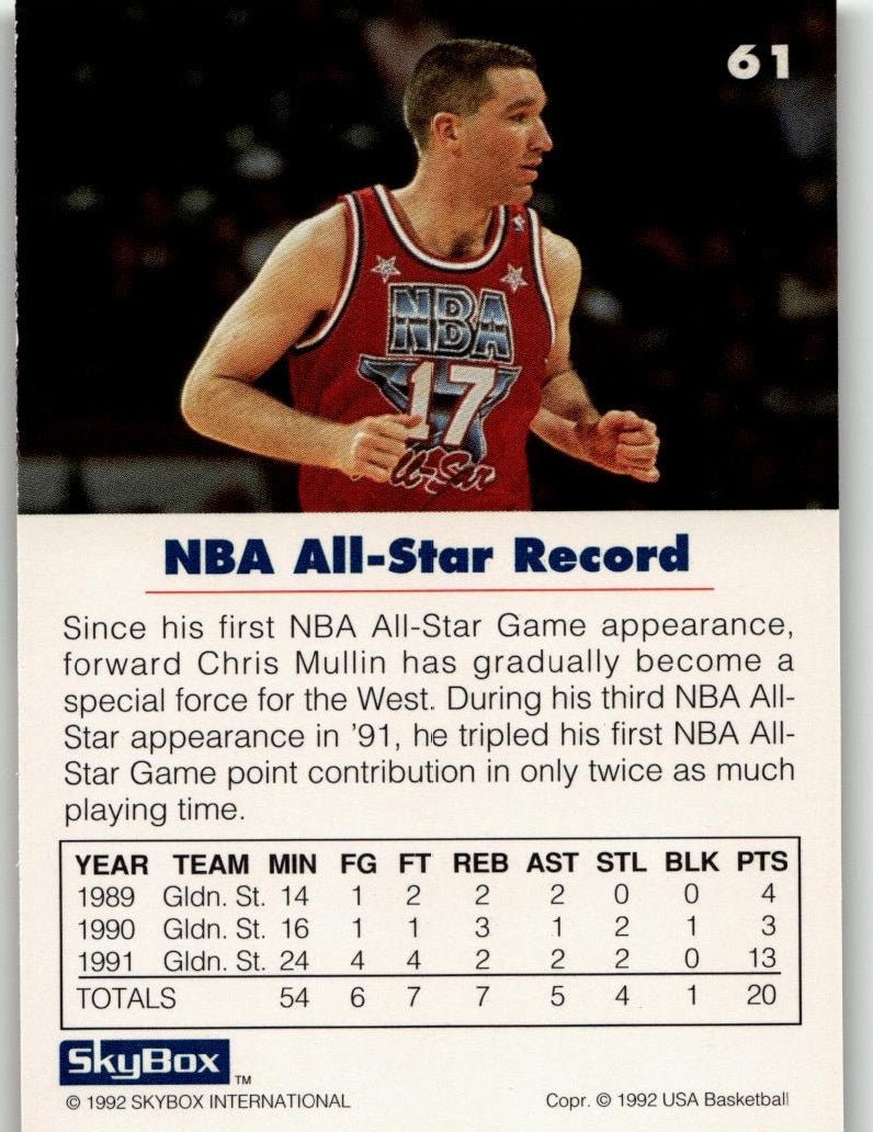 1992 SkyBox USA 61 Chris Mullin - ChronicCards