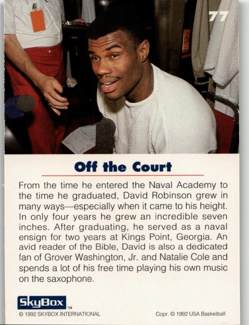 1992 SkyBox USA 77 David Robinson - ChronicCards