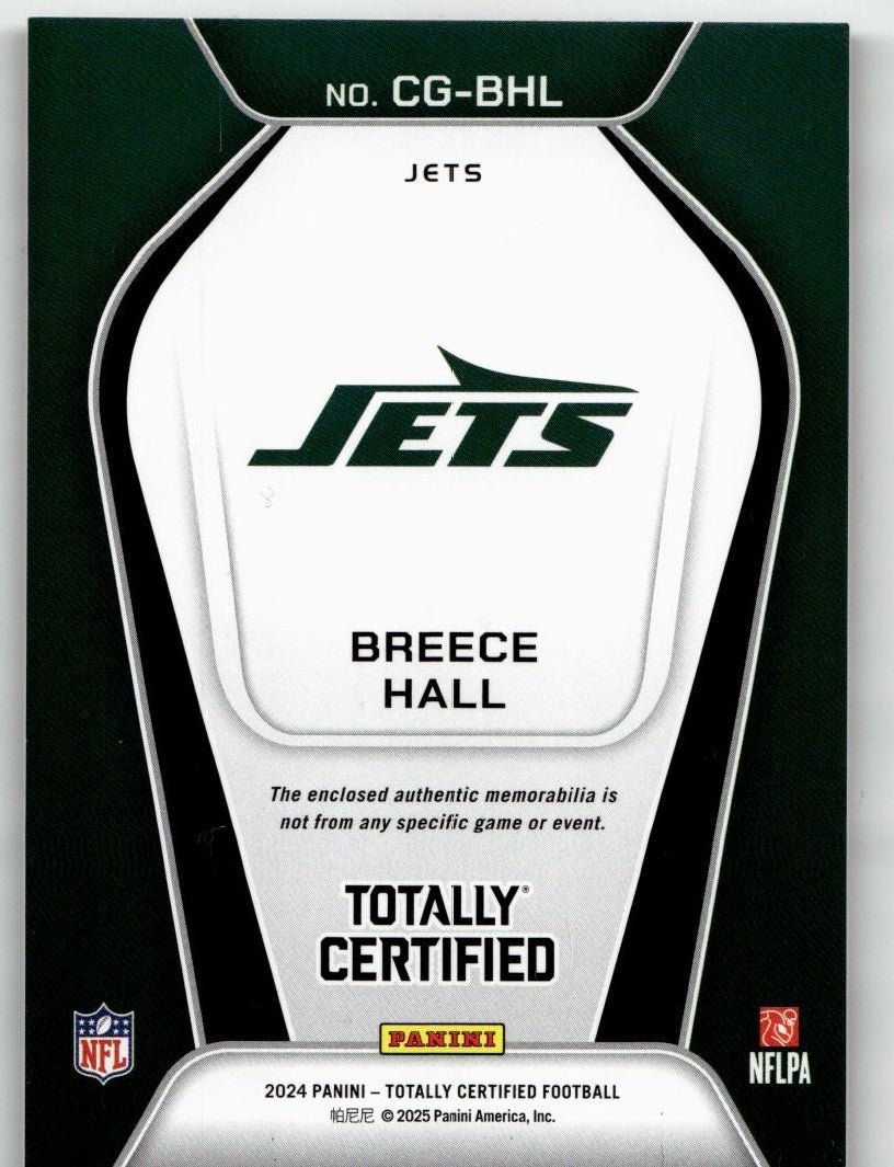 2024 Panini Totally Certified CG - BHL Breece Hall Certified Gamers - ChronicCards