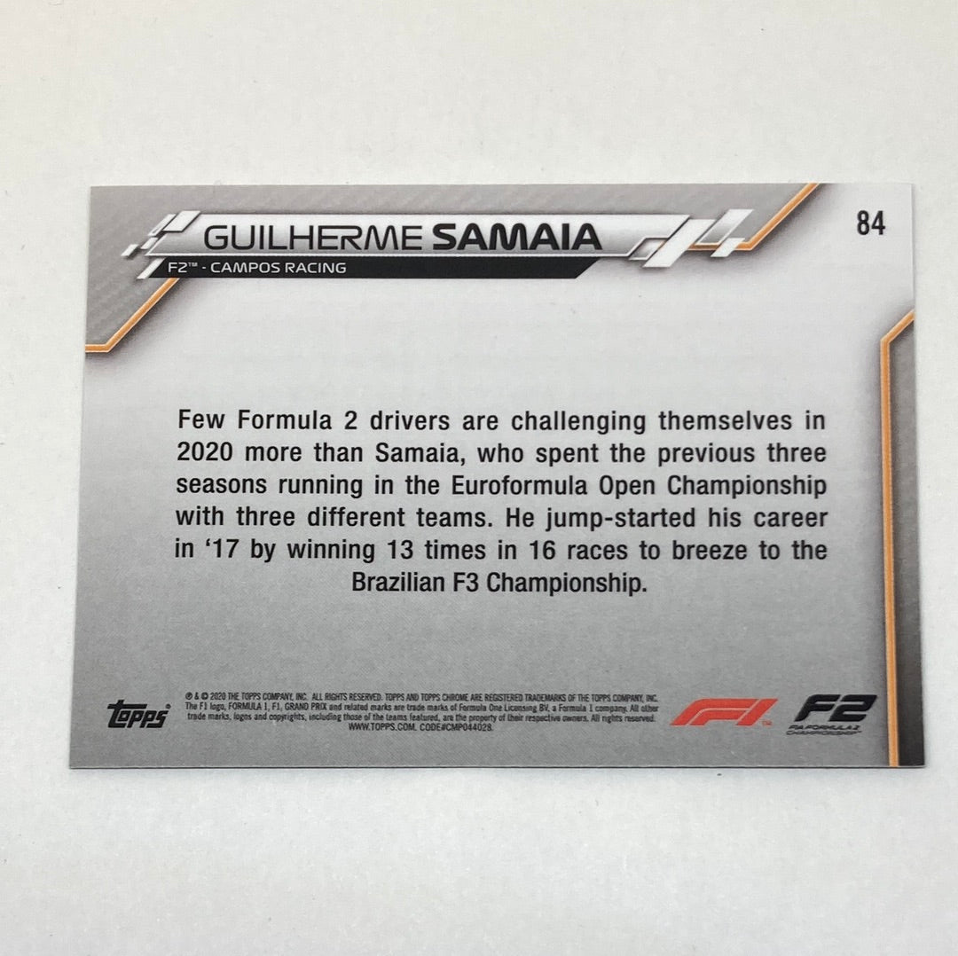 2020 Topps Chrome Guilherme Samaia #84 Base F1 Card - ChronicCards