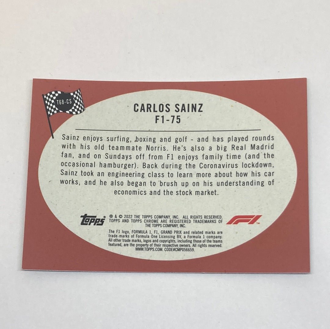 2022 Topps Chrome Scuderia Ferrari F1 - 75 #T68 - CS F1 Card - ChronicCards