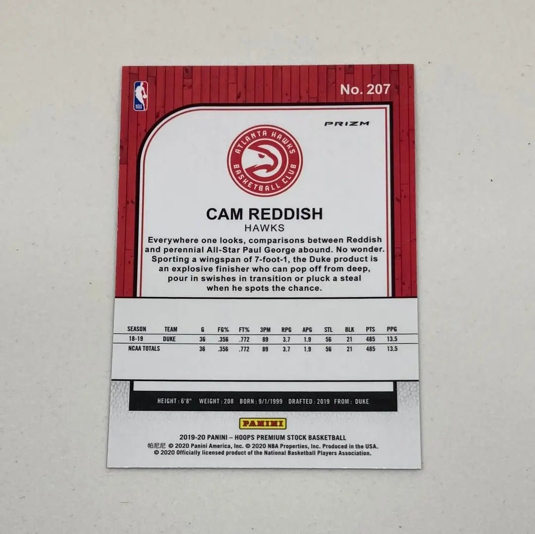 2020 - 21 Basketball Hoops Cam Reddish Rookie - ChronicCards