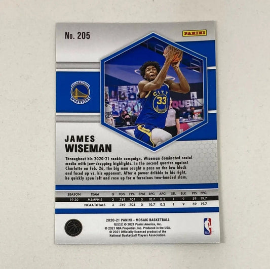 2020 - 21 Panini Mosaic NBA James Wiseman Rookie - ChronicCards