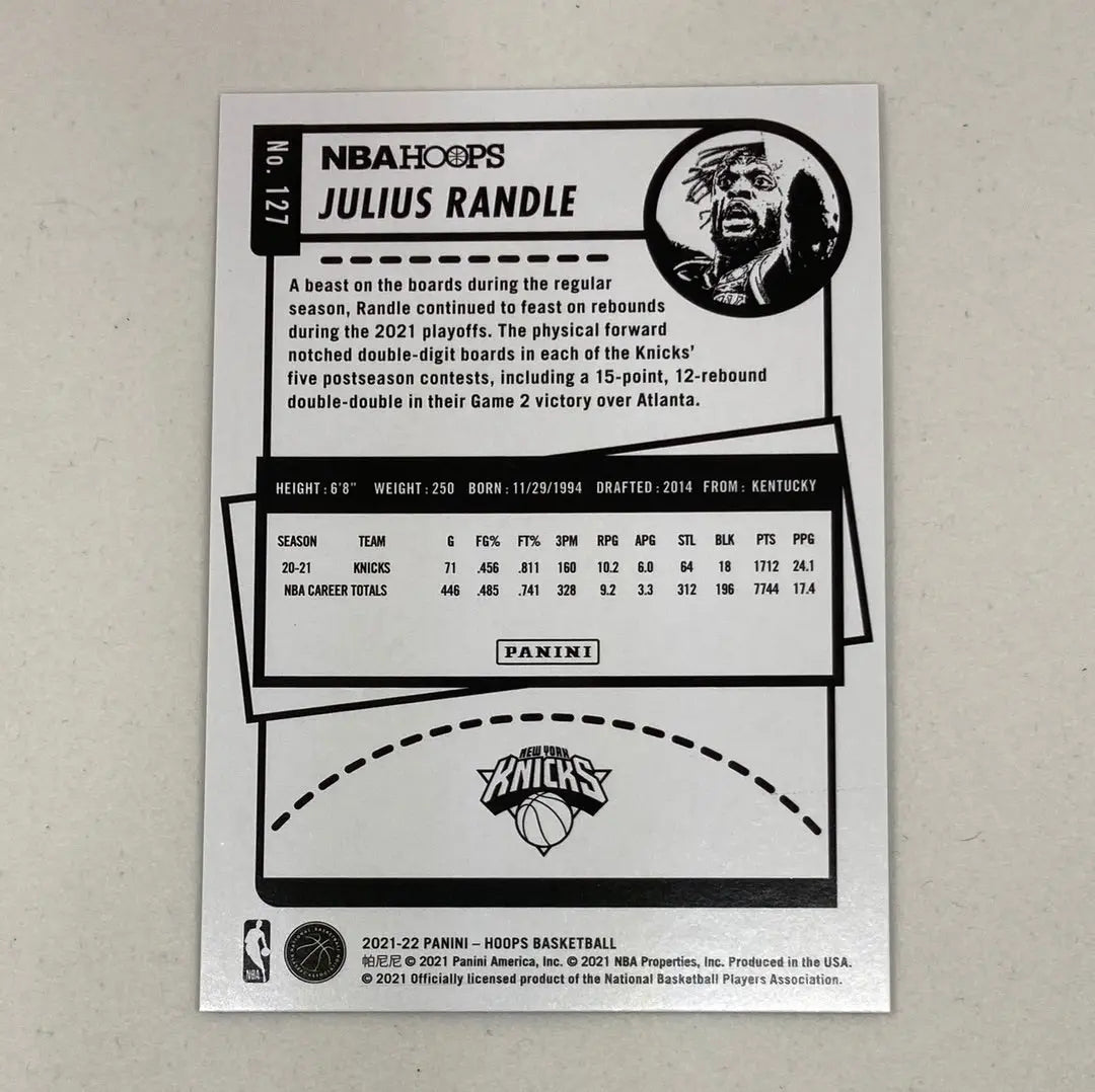 2021 - 22 Julius Randle 17/25 Silver Prizm - ChronicCards