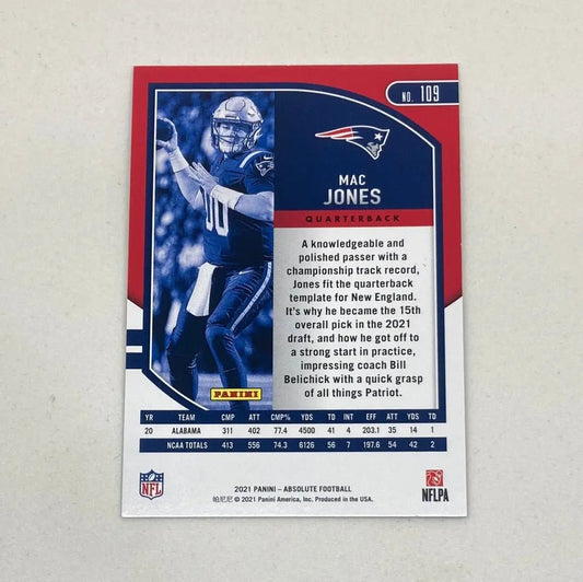 2021 Panini Absolute Mac Jones Rookie - ChronicCards