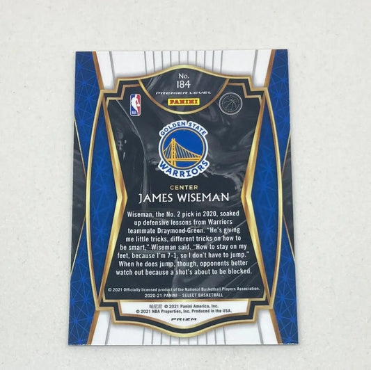 2021 Panini Select James Wiseman Premier Level - ChronicCards