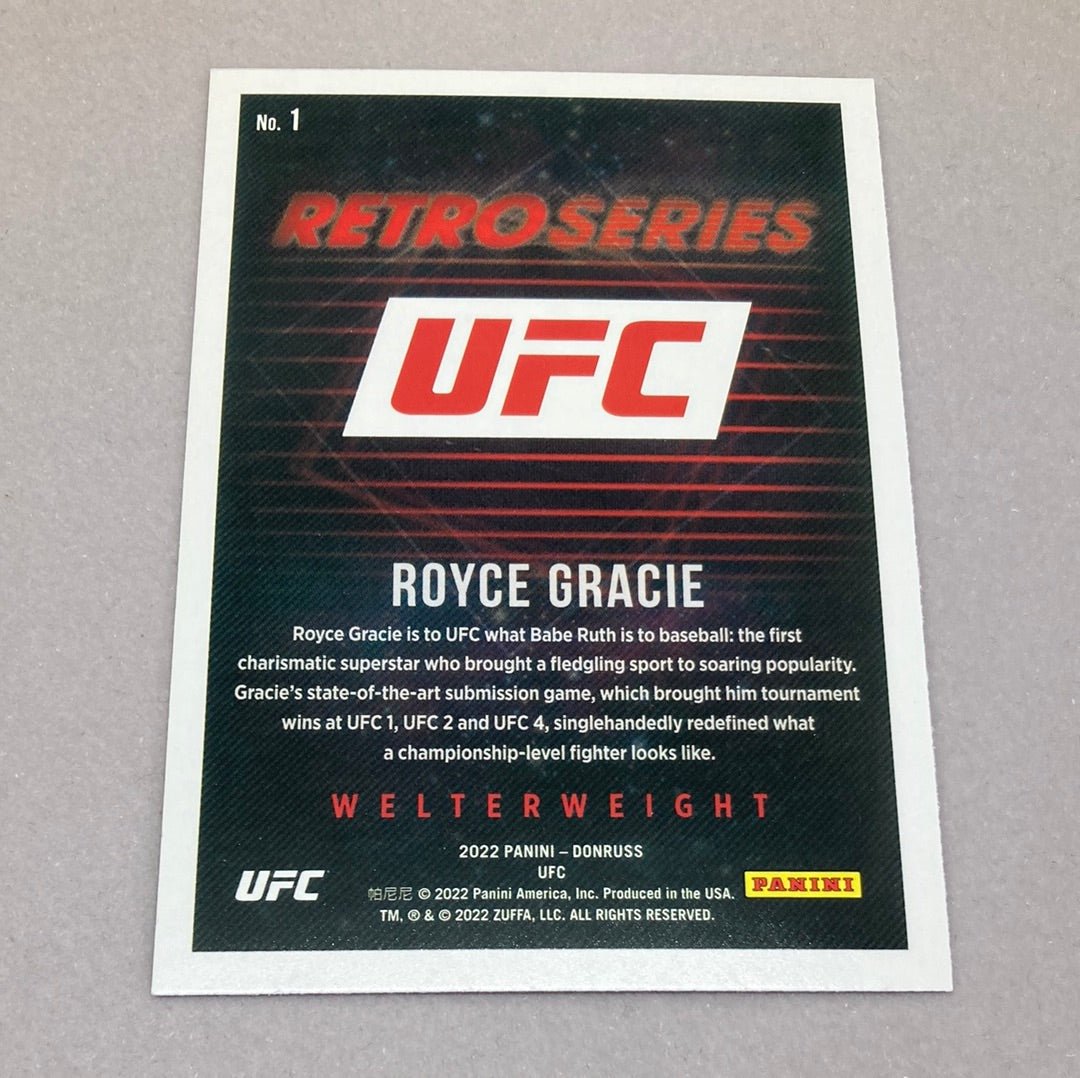 2022 Panini Donruss Royce Gracie Retro Series UFC Card - ChronicCards