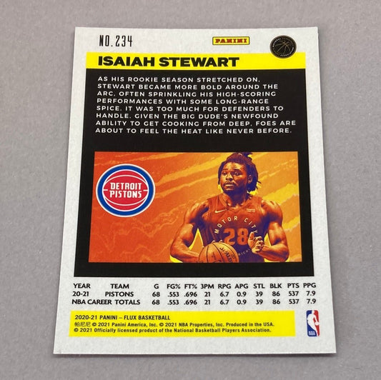 2020 - 21 Panini Flux Isaiah Stewart Rookie Card - ChronicCards