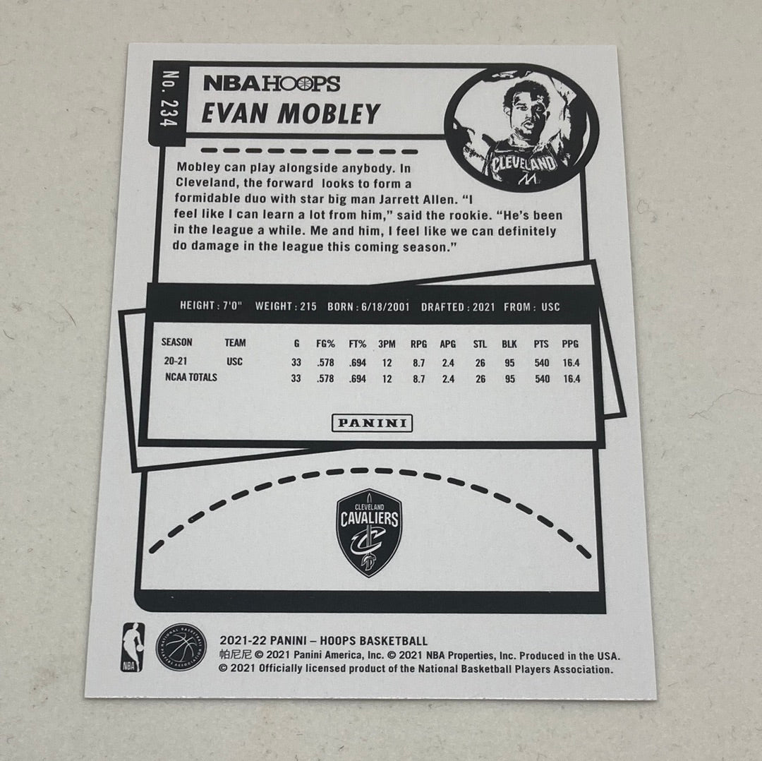 2021 - 22 Panini NBA Hoops - Evan Mobley Rookie - ChronicCards