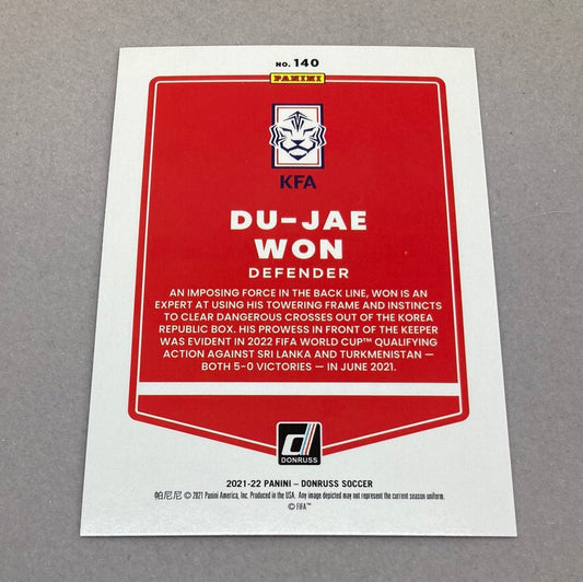 2021 - 22 Panini Donruss Du - Jae Won Rookie Soccer Card - ChronicCards