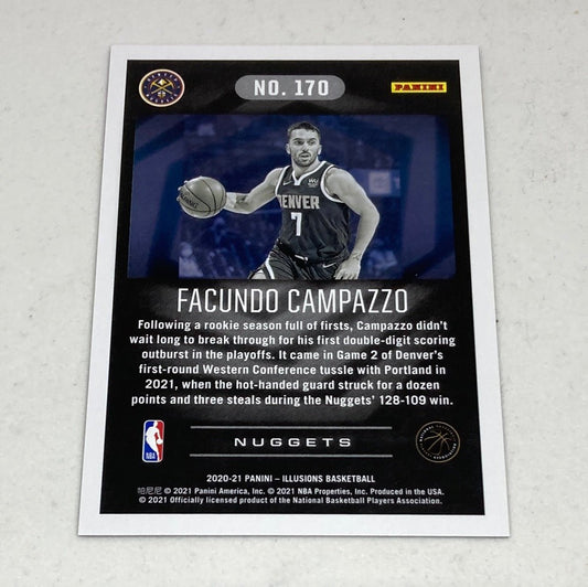 2020 - 21 Panini Illusions Facundo Campuzzo 73/149 Rookie Card - ChronicCards