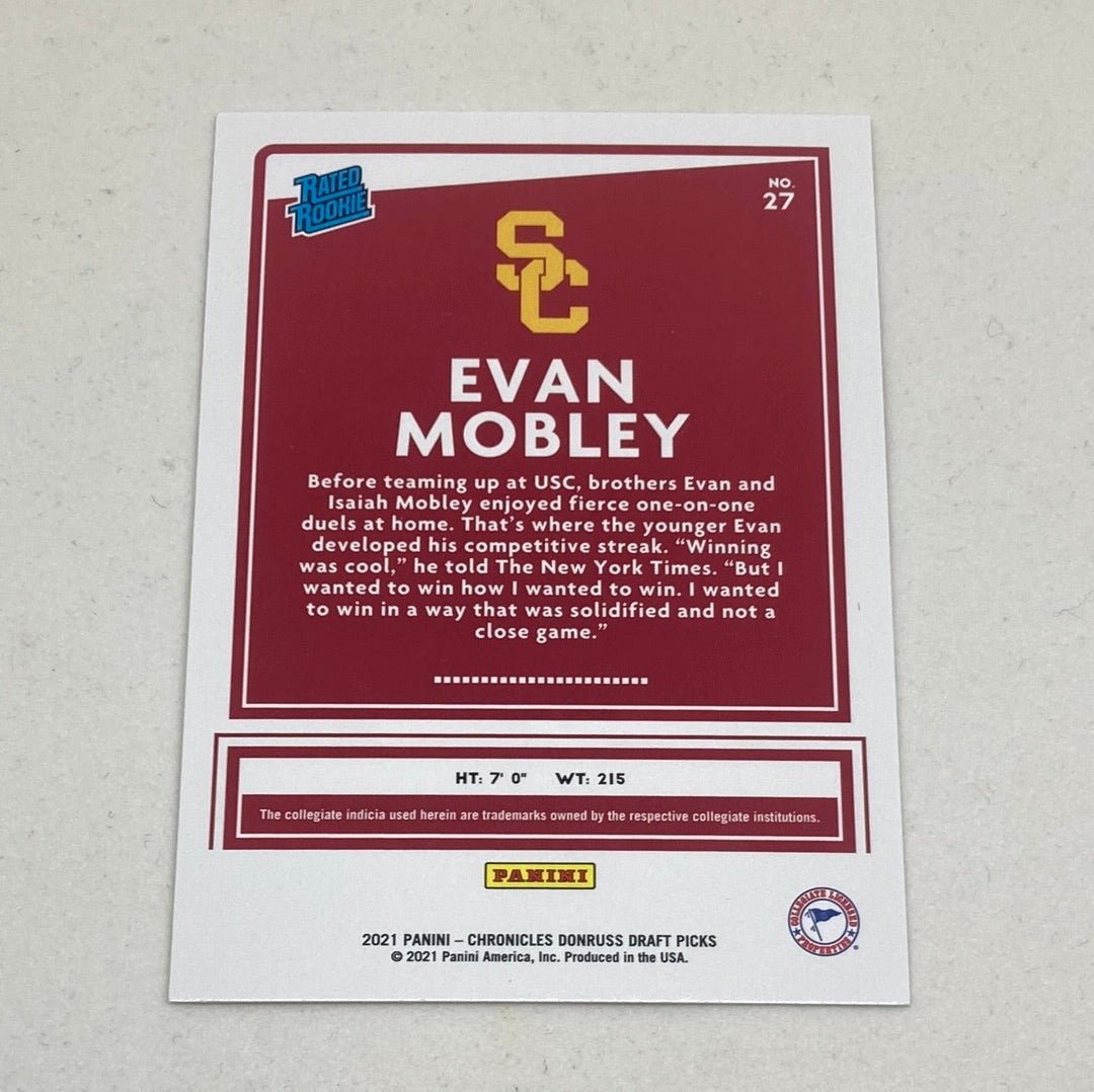 2021 - 22 Evan Mobley - Panini Chronicles Donruss Rated Rookie - ChronicCards