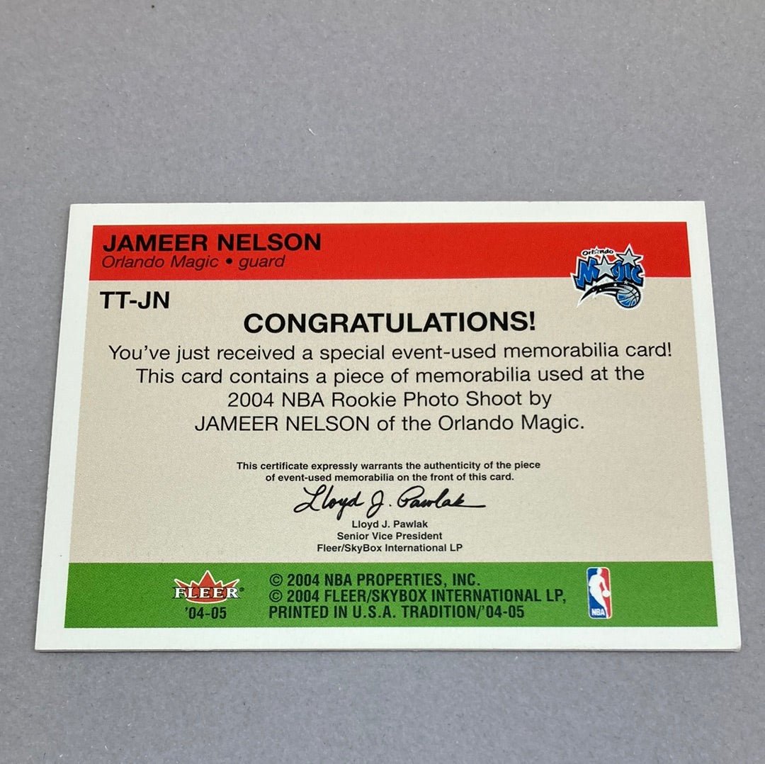 2004 Fleer Jameer Nelson Rookie Throwback Threads - ChronicCards