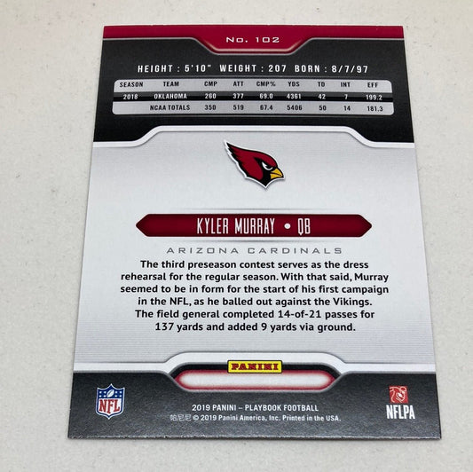 2019 Panini Playbook Kyler Murray Rookie Card - ChronicCards