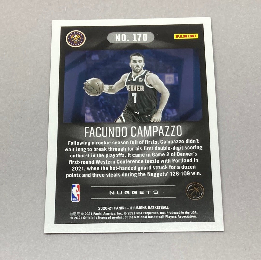 2020 - 21 Panini Illusions Facundo Campazzo Rookie Card - ChronicCards