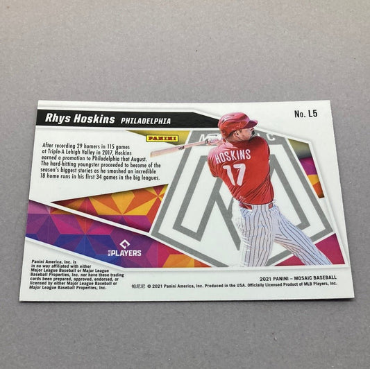 2021 Panini Mosaic Rhys Hoskins Launched Baseball Card - ChronicCards
