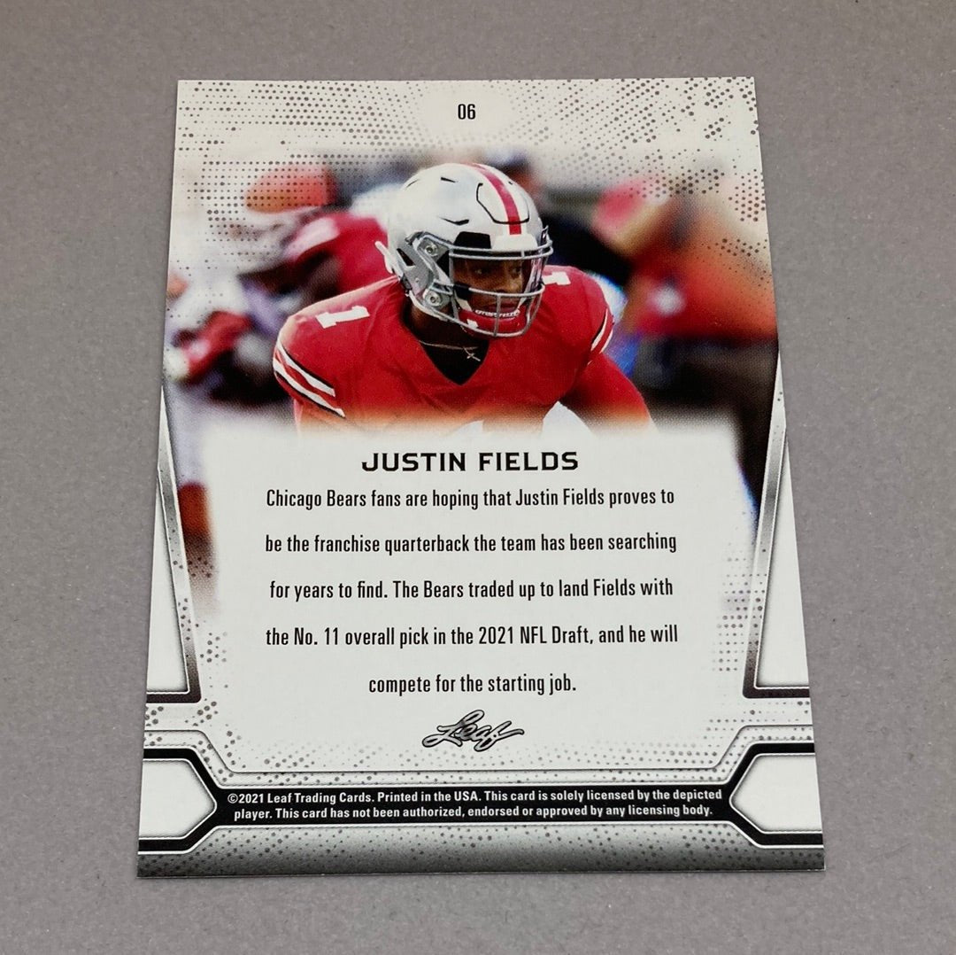 2021 Leaf Justin Fields Rookie Card - ChronicCards