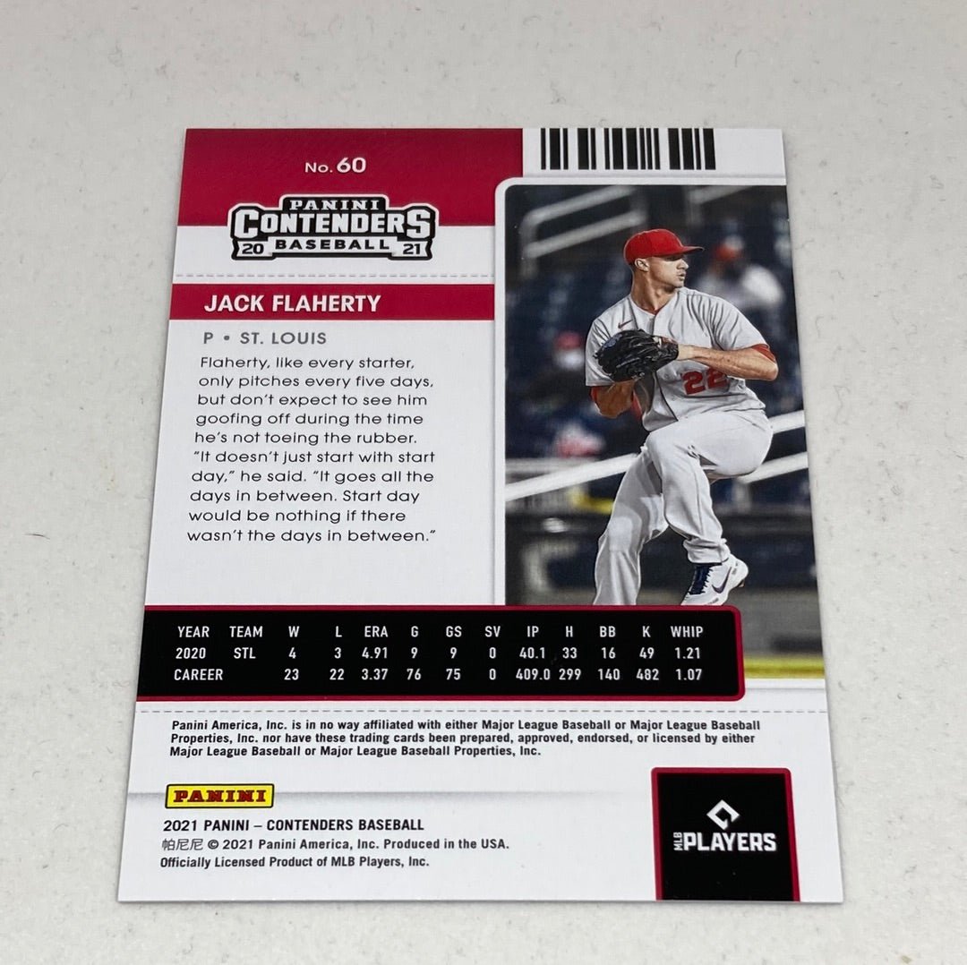 2021 Panini Draft Ticket Jack Flaherty 67/99 - ChronicCards