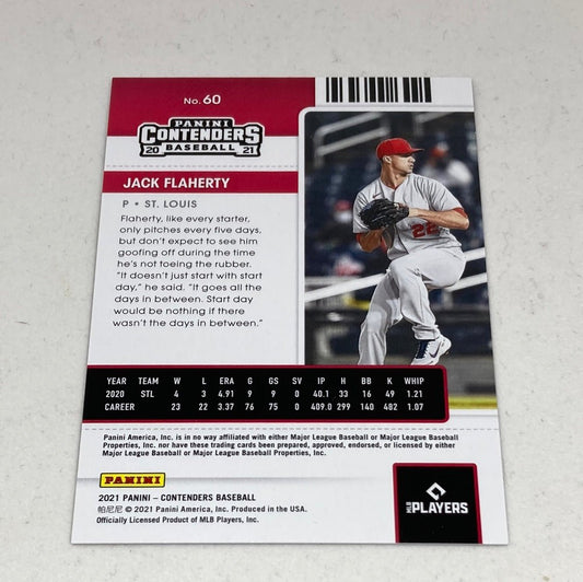 2021 Panini Draft Ticket Jack Flaherty 67/99 - ChronicCards