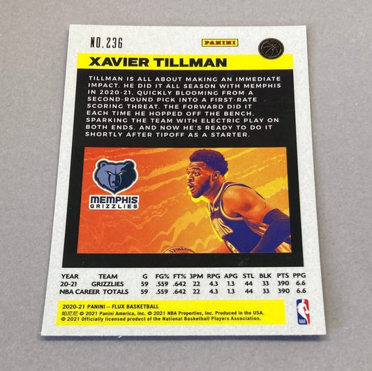 2020 - 21 Panini Flux Xavier Tillman Rookie Card - ChronicCards