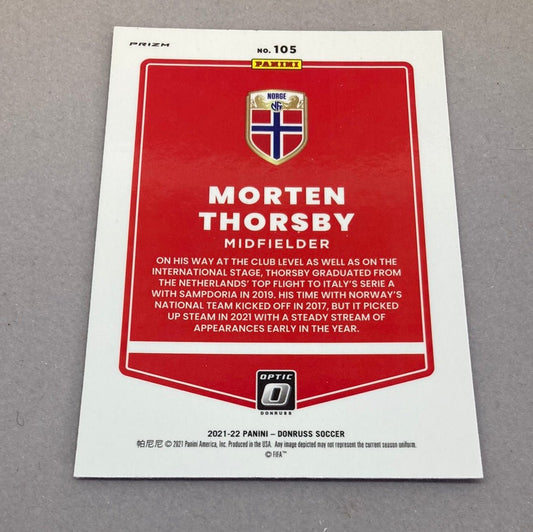 2021 Panini Donruss Morten Thorsby Silver Prizm Soccer Card - ChronicCards