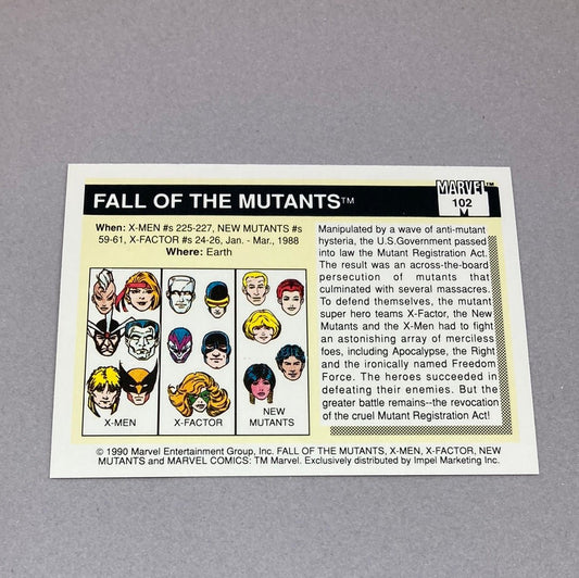 1990 Impel Marvel Fall of the Mutants Trading Card - ChronicCards