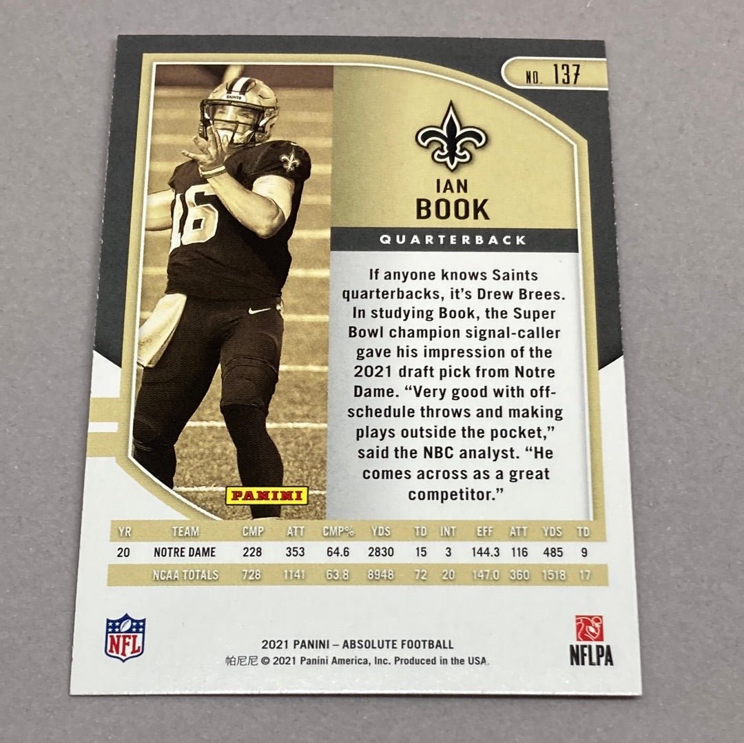 2021 Panini Absolute Ian Book Rookie Card - ChronicCards