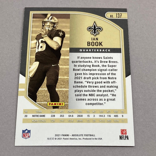 2021 Panini Absolute Ian Book Rookie Card - ChronicCards
