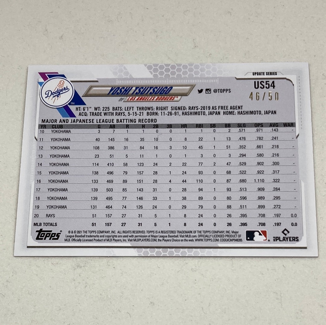 2021 Topps Yoshi Tsutsugo 46/50 - ChronicCards