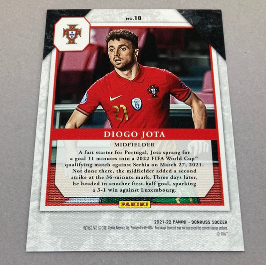 2021 - 22 Panini Donruss Diogo Jota Press Proof Elite Series Rookie Soccer Card - ChronicCards