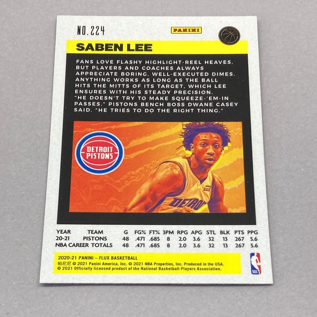 2020 - 21 Panini Flux Saben Lee Rookie Card - ChronicCards