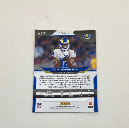 2020 Panini Prizm Van Jefferson Orange Laser Rookie Card - ChronicCards