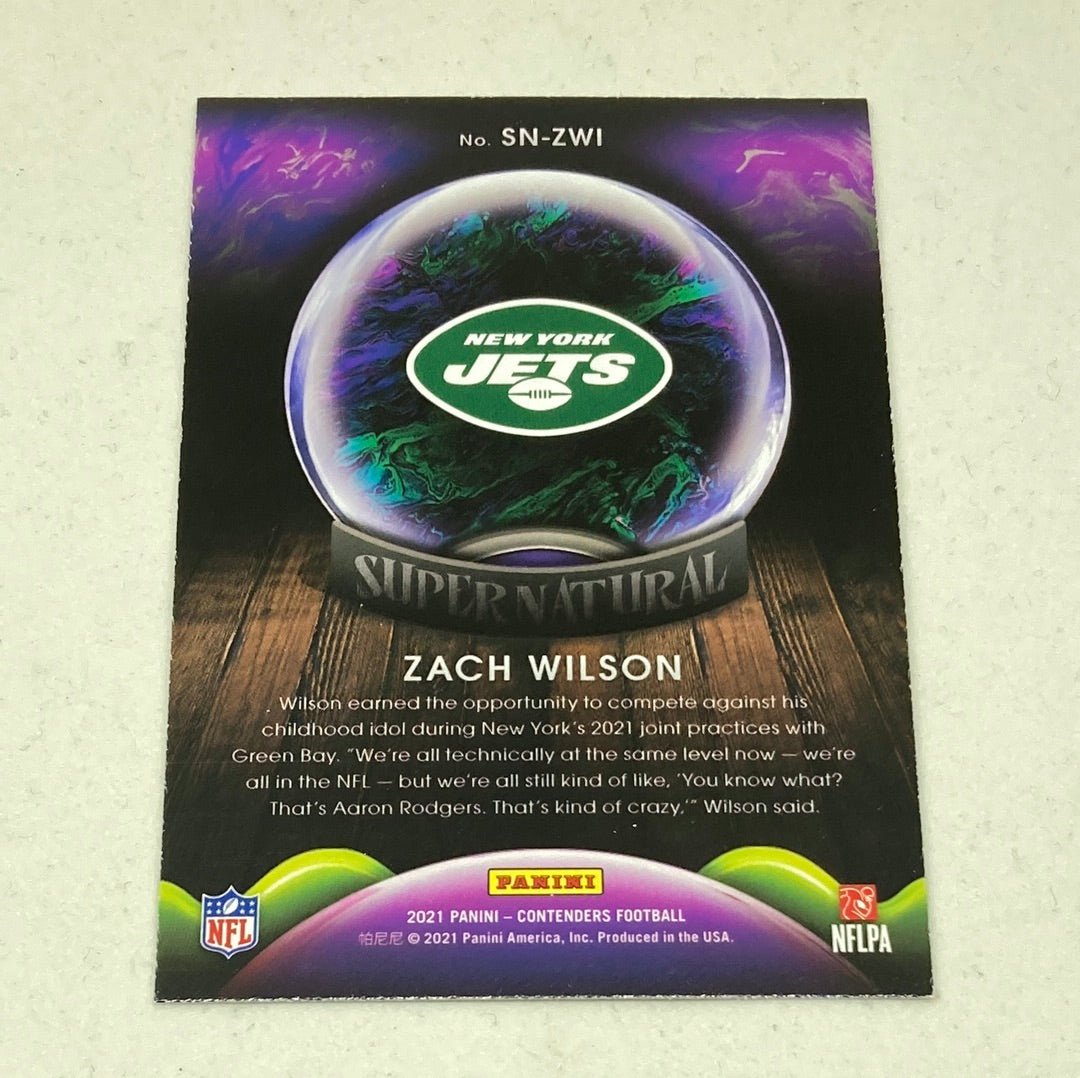 2021 Panini Contenders Zach Wilson Supernatural Red Rookie Card - ChronicCards