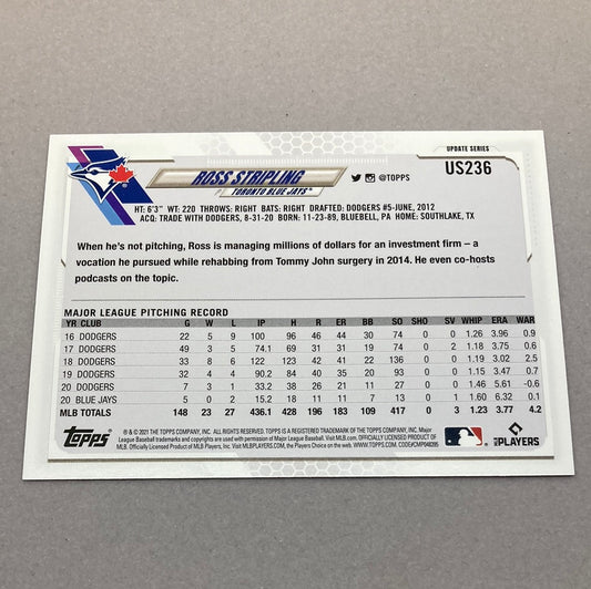2021 Topps Update Series Ross Stripling Baseball Card - ChronicCards