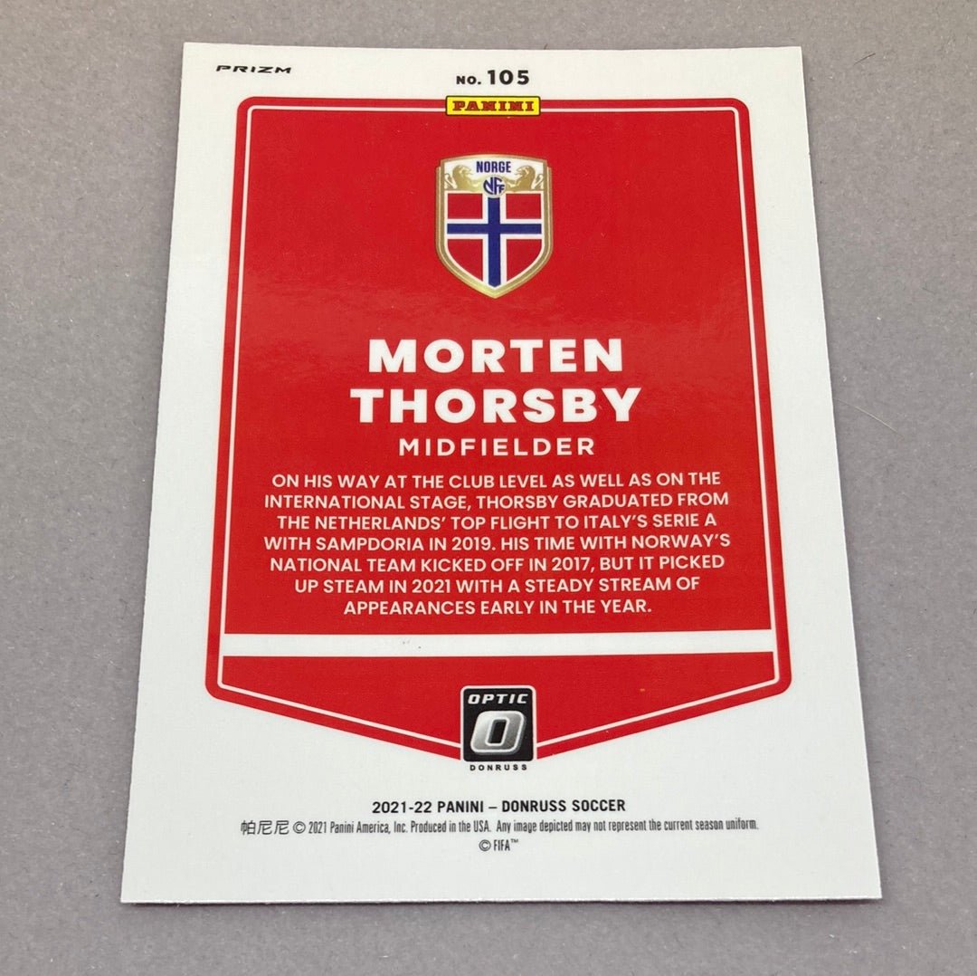 2021 Panini Donruss Morten Thorsby Red Velocity Soccer Card - ChronicCards