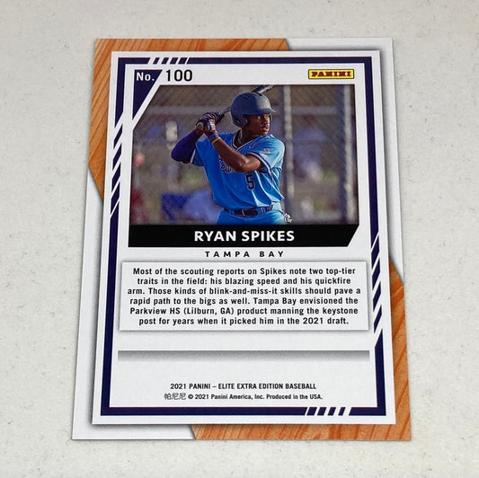 2021 Panini Elite Extra Edition Ryan Spikes 335/999 Baseball Card - ChronicCards