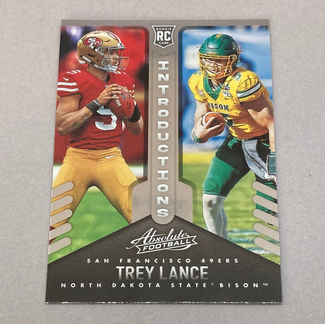 2021 Panini Absolute Trey Lance Introductions Rookie Card