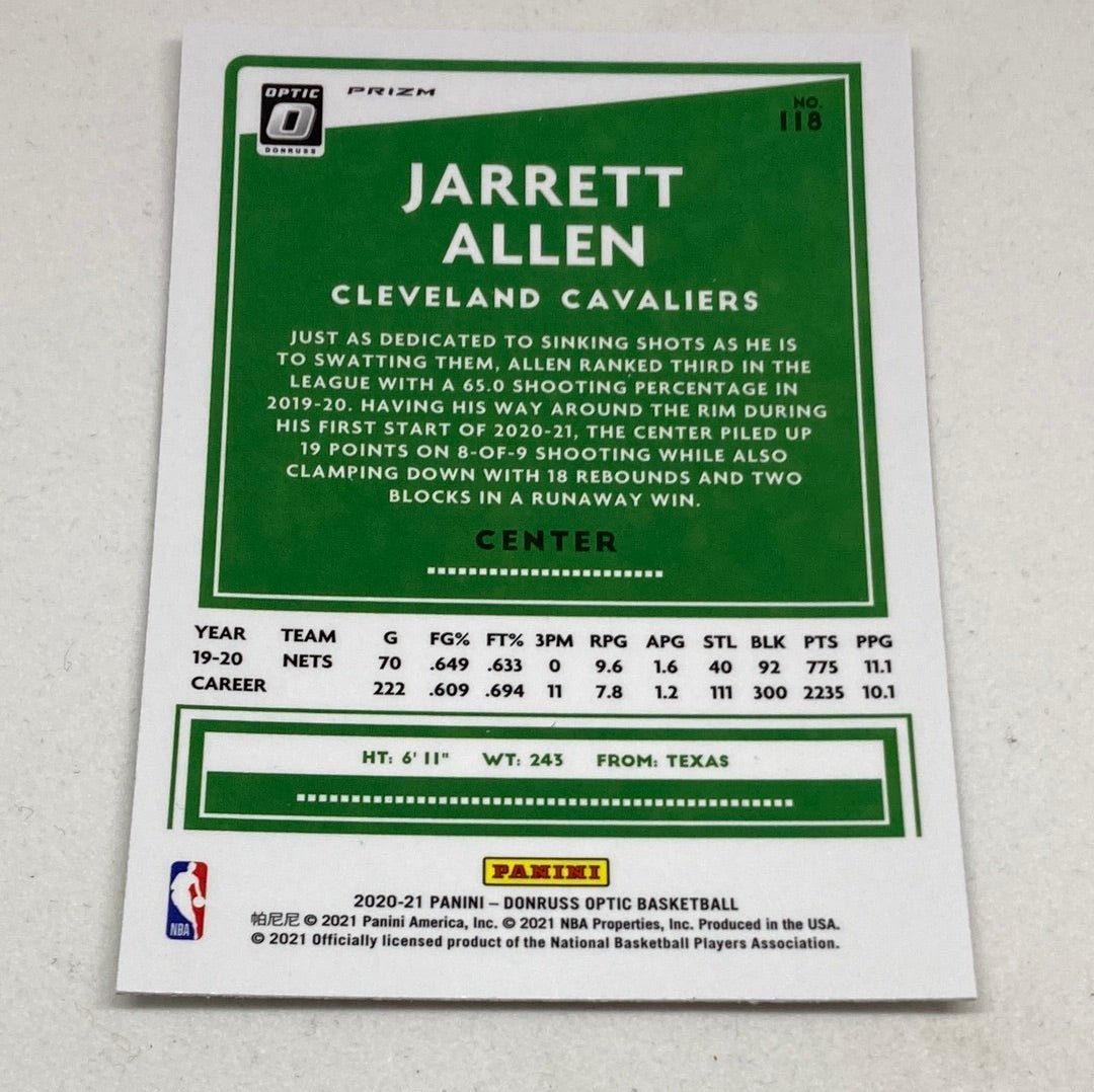2020 - 21 Panini Donruss Jarrett Allen Silver Prizm #118 - ChronicCards