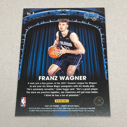 2021 - 22 Panini Hoops Franz Wagner Now Playing Rookie Card - ChronicCards
