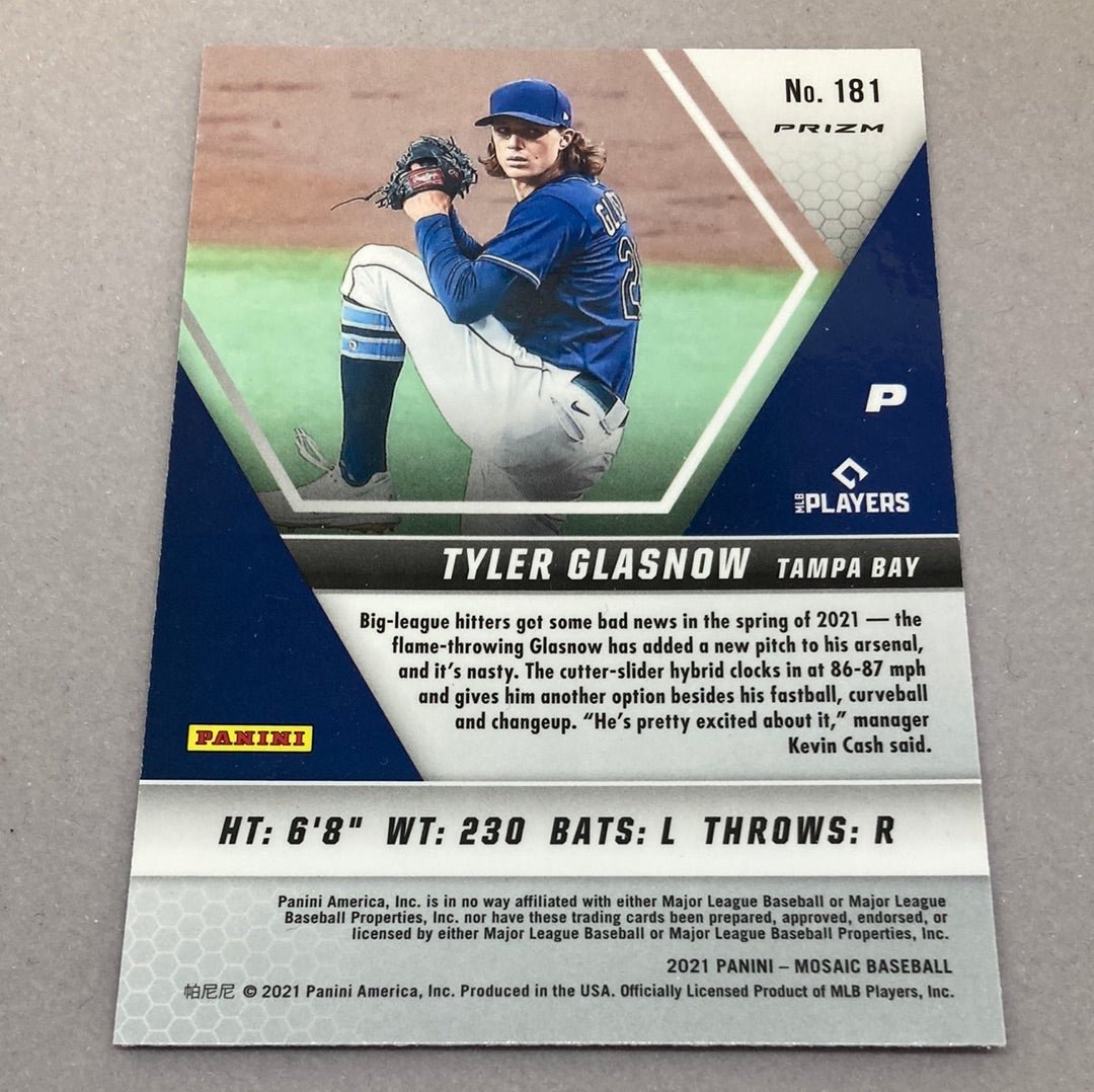 2021 Panini Mosaic Tyler Glasnow Blue Mosaic Baseball Card - ChronicCards