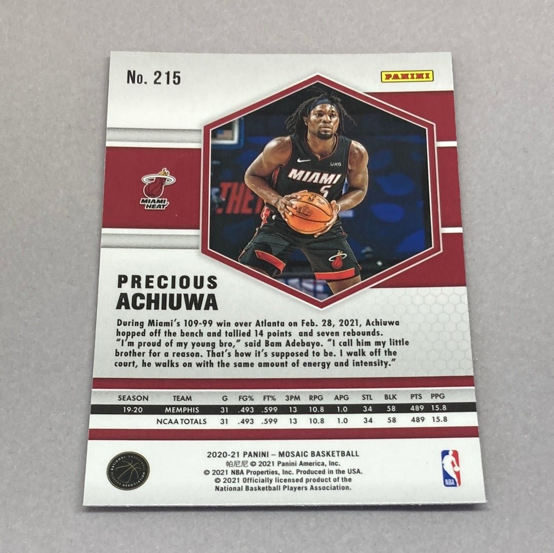 2020 - 21 Panini Mosaic Precious Achiuwa Rookie Card - ChronicCards
