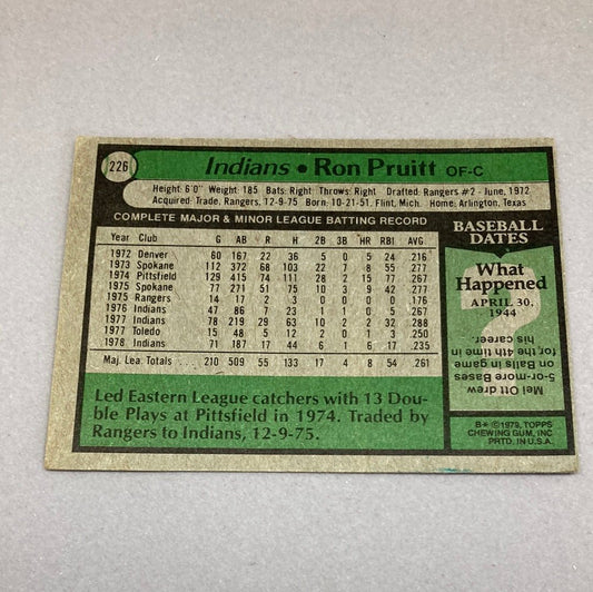 1979 Topps Ron Pruitt Baseball Card - ChronicCards