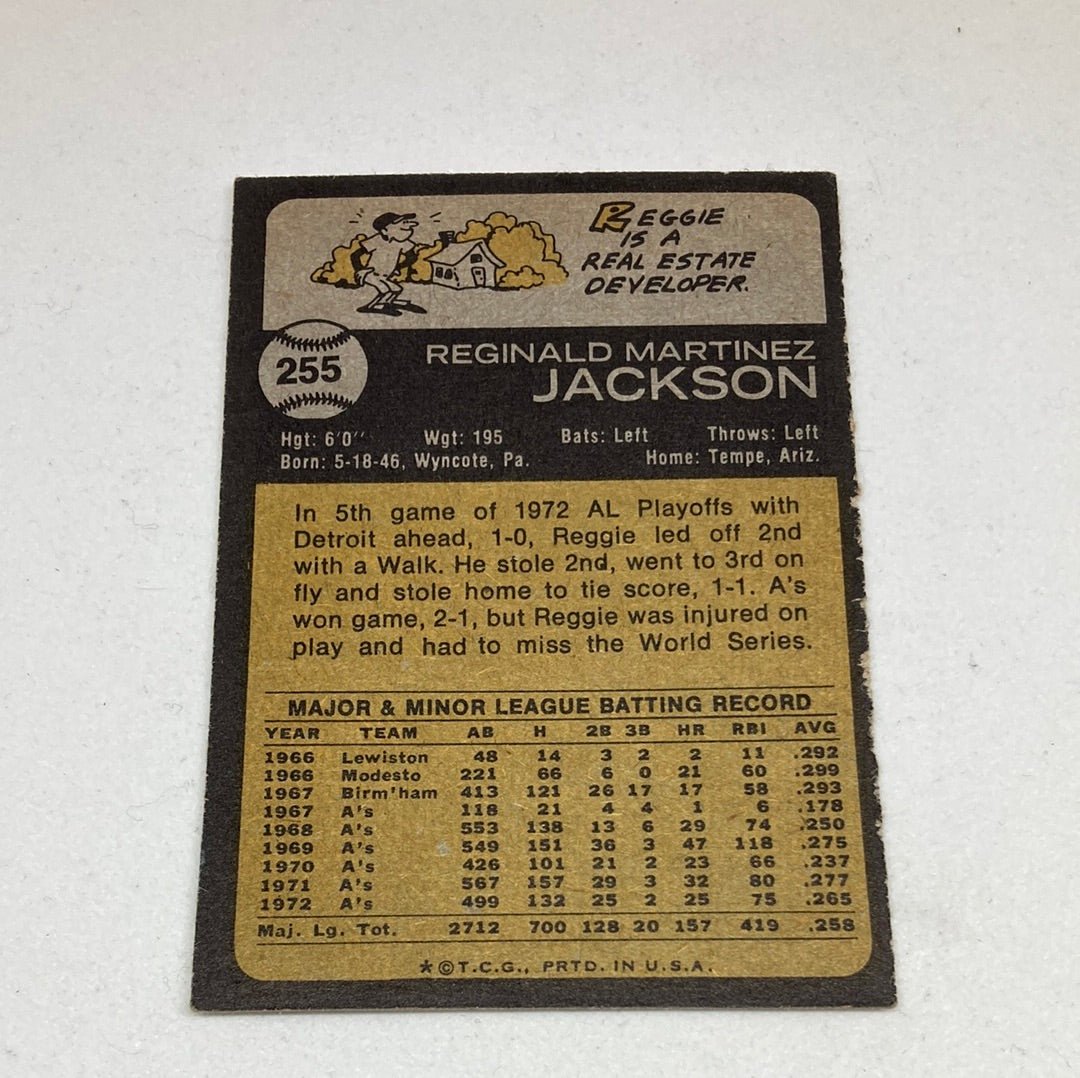 1973 Topps Reggie Jackson #255 - ChronicCards