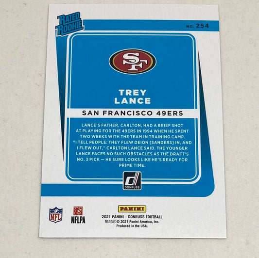 2021 Panini Donruss Trey Lance Rated Rookie - ChronicCards