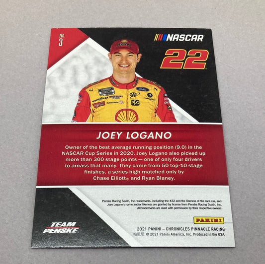 2021 Panini Chronicles Pinnacle Joey Logano Nascar Card - ChronicCards